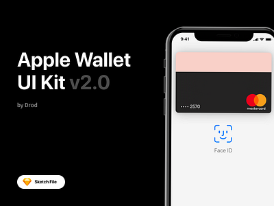 Apple Wallet UI Kit v2.0 apple apple watch banking components face id gumroad ios library mobile san francisco sketch ui ui design ui kit uikit wallet