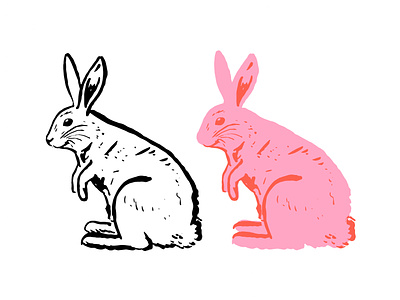 Thumper bunny drawing easter illustration line art rabbit spring