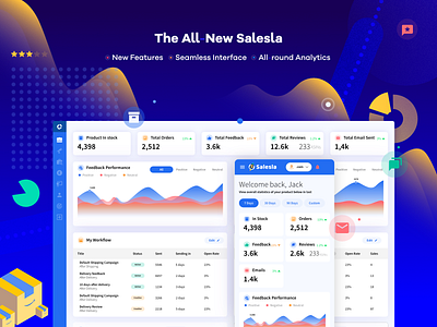 Salesla - Intro amazon art branding character design flat gradient graphic design icon illustration isometric minimal mobile typography ui ux vector web website