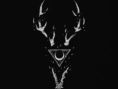Available antlers artwork band merch dark art deer deer art deer skull illustration merch design skull skull art t shirt design