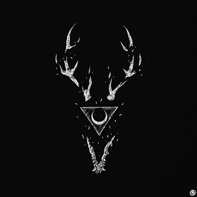 Available antlers artwork band merch dark art deer deer art deer skull illustration merch design skull skull art t shirt design