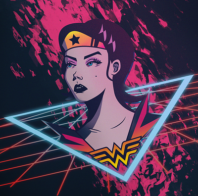 wonderful design flat illustration vector wonderwoman