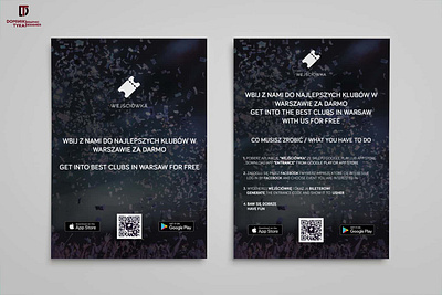 Flyer - Wejściówka app appstore client work club designapp designs flyer google design graphics new qrcode warsaw work