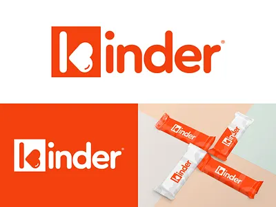 Kinder branding chocolate chocolate packaging icon illustration kinder logo logo design logo mark logotype mark packaging rebrand simple