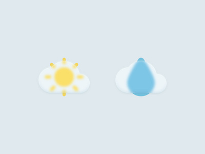 Weather cloud fluent fluent design graphic design icon icon design icon illustration illustration neomorphism rain sun sunny ui ui design water drop weather weather icon