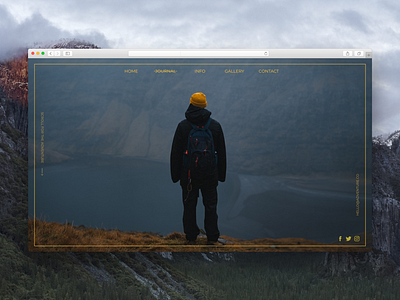 Hero Concept: Travel Blog blog concept mountain orange travel wanderlust web design webdesign