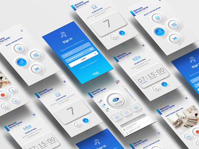 Security App Neomorphism style app design guadalajara interface mexico minimalist neomorphism security security app ui ux uxui webdesign white whitespace