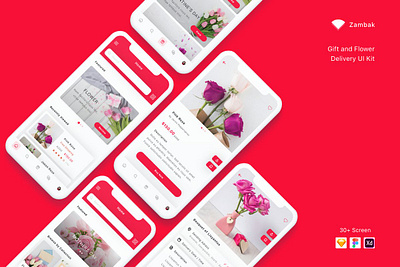 Zambak - Gift and Flower App UI Kit android app application automation blue cactus control curve degree design farm graphic interface mobile plant planter plants ui ux uxui