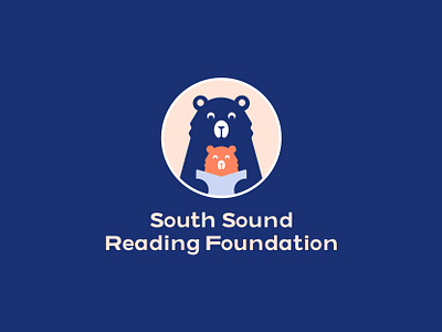 Foundation Logo baby bear bear branding children childrens book childrens illustration digital illustration education illustration learning logo mama bear nonprofit reading typography