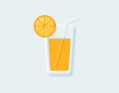 Orange design drink fresh graphic design icon icon design icon illustration illustration juice neomorphism orange orange juice straw ui ui design