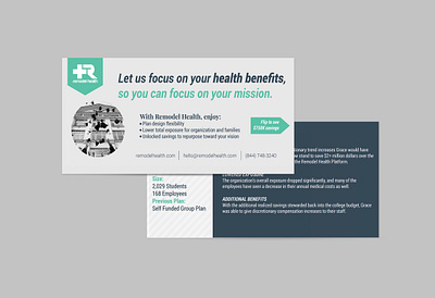 College Postcard college design direct mail health insurance healthcare marketing campaign photoshop postcard print design remodel health university