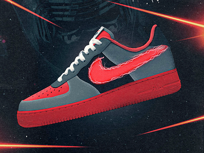 Nike x Kylo Ren Shoe airforce1 branding concept kyloren nike photoshop star wars