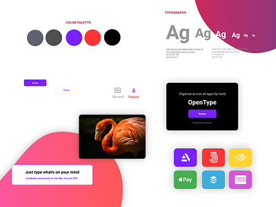 Figma landing page design kit #15 color palette design resources design system figma freebies landing page typography ui components ui kit