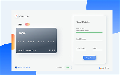 Checkout Page UI | Google Crate