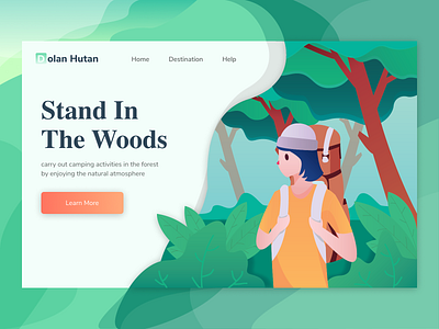 Exploration - Dolan Hutan clean design exploration gradient header illustration landing page ui vector website