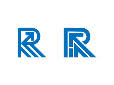 R Letter Exercises arrow blue bold branding design illustration logo logo design monogram