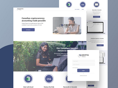 CryptoTaxes Lander design ui ux web website