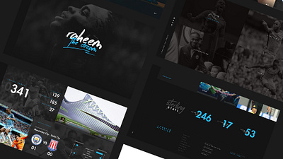 Raheem Sterling - One-Page Website england football manchester city one page site raheem sterling website website design