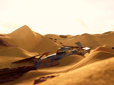 W.I.P. Sandstorm in the glass 3d c4d cinema 4d desert octane octane render render sci fi