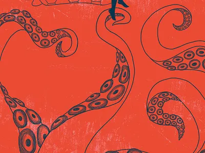 Summer Dreamin digital illustration floatie girl illustration photoshop pineapple squid tentacles