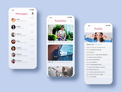 Dating App app design ui ux