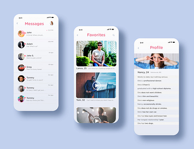 Dating App app design ui ux