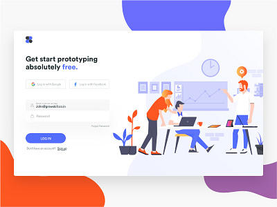 Login screen - Prototype account creative design design flat design illustraion interface login prototype register form sign in sign up typogaphy ui user experience ux design web design webapp