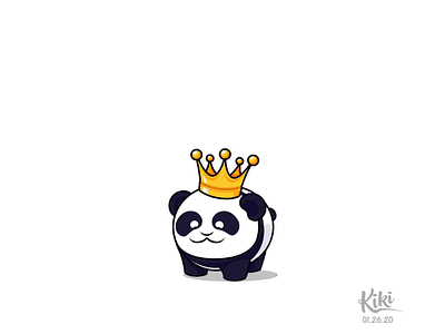 The Panda King adobe animal cartoon cute graphics illustration illustrator king logo love mascot panda playful smile vector