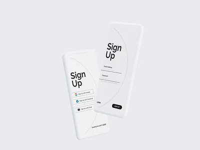Sign Up Page dailyui design minimal ui white