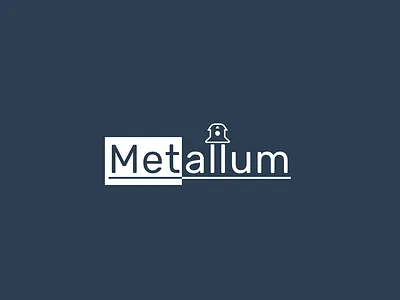 Metallum Logo branding flat icon logo minimal typography