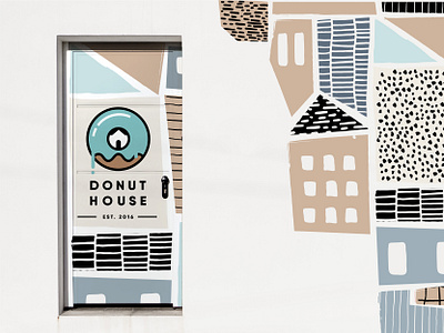 Donut House Branding brand design branding branding and identity branding concept branding design clean design designconcept logo logo concept logo design logodesign pattern