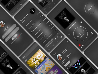 Music Application Billiard branding design minimal type typography ui ux vector web