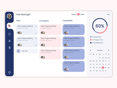 Task Manager Dashboard dashboard dashboard app dashboard design dashboard ui design figma sales ui uiux user experience user experience ux user interface ux web webdesign website