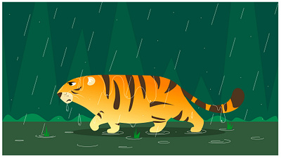 Walking in the rain :) animation art design illustraion illustrator inspiration simple vector