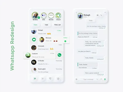 whatsapp Redesign challenge app branding design icon illustration logo minimal ui ux vector