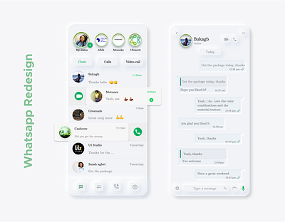 whatsapp Redesign challenge app branding design icon illustration logo minimal ui ux vector