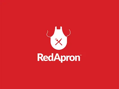 RedApron branding design flat food icon illustrator logo logodesign restaurant vector