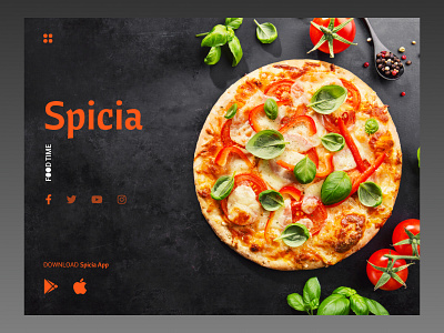 Spicia Landing Page branding design dark app dark mode dark theme dark ui dribbble best shot food app design food app ui foodie mobile app design order food pizza product design spicy food trendy design ui ux design user experience design user interaction user interface design visual design