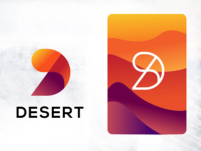 D logo design l desert branding a s d f g h j k l m n b v c x app background brand identity d d logo gradient hill logo logotype morden mountain pattern survival traveling typogaphy vector z p o i u y t r e w q