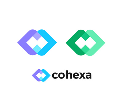 Cohexa - Logo Design Concept abstract app icon artificial brand identity branding business clogo colors latter logo logo logo design logo designer mark modern nearby platform popular symbol typography