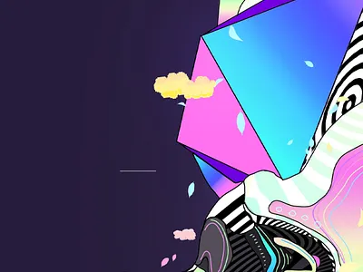 Abstract illustration Freestyle abstract abstract art abstract design abstraction art artwork clouds colorful distorted everydays freestyle gradient illustration illustrative iridescent klarens leaves poster poster art zen