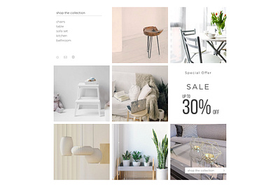 Social Media Ads design facebook ad furniture graphic design homepagedesign instagram landing page marketing social media twitter ui website