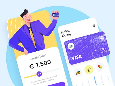 Credit Union Banking App app balance bank bank card banking app button clean credit credit card design finance illustration ios minimal mobile payment sketch sunday uiux