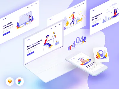 Freebie Pulse Illustration Kit on Product Hunt app design creator design system figma flat free freebie generator illustration illustration kit kit landing page library sketch startup svg ui ui template ux vector