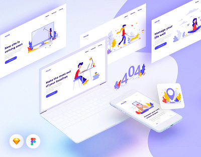 Freebie Pulse Illustration Kit on Product Hunt app design creator design system figma flat free freebie generator illustration illustration kit kit landing page library sketch startup svg ui ui template ux vector