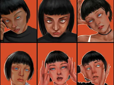 Girl-Different poses creativity design digital illustration digital painting digitalart digitalartist digitalartwork girl girl character girl illustration illustration raster