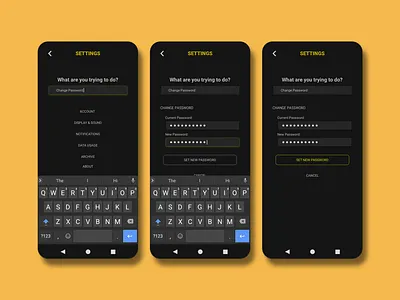DailyUI#007 Settings Page dailyui mobile ui mobileapp settings settings page settings ui ui uidesign uiux usability ux uxdesign