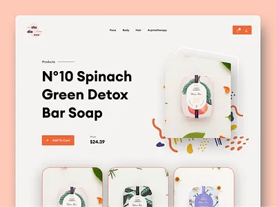 Skin Care Shop Website landingpage product page product shop shop skincare shop typogaphy visual design webdesign