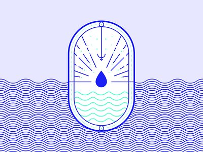 Resources: Water badge branding design drop elegant geometric illustration joomla lineart sunburst vector water waves