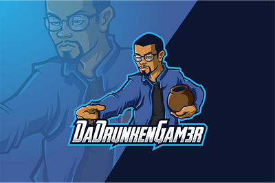drunken gamer logo esport design drunk esport esport logo logo logo design mascot logo